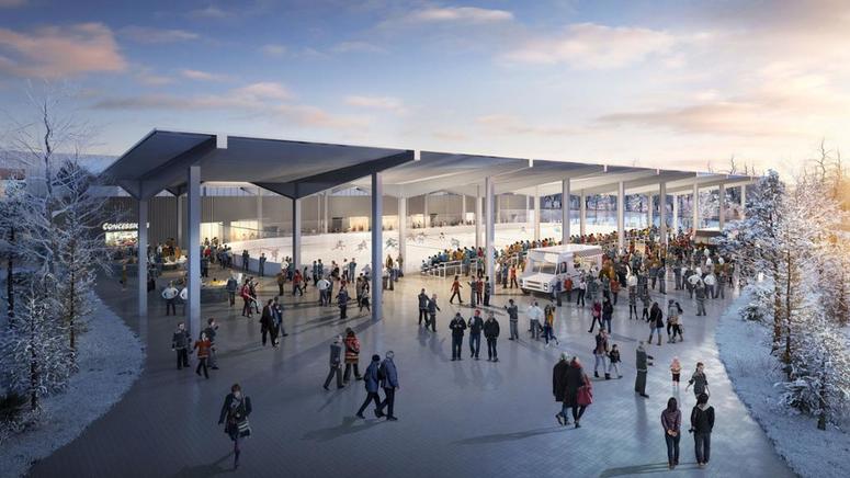 Rendering of the coming St. Louis Community Ice Center. Rendering of the coming St. Louis Community Ice Center.